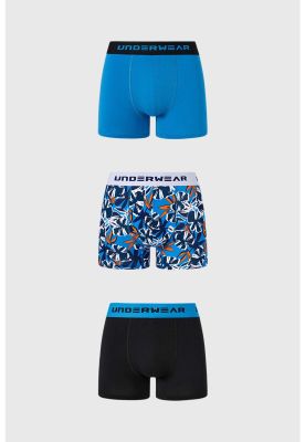 Bóxer Hombre Tripack Liso Negro - lV