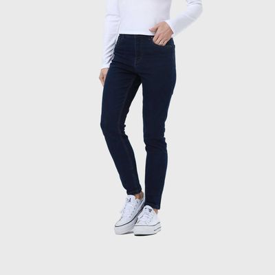 Imagen 2 del producto Jeans Mujer Skinny Con Polar Azul Oscuro Fps