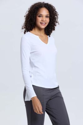 Imagen 2 del producto Polera Mujer Rib Lisa Crudo