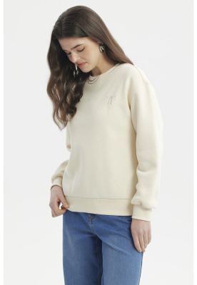 Imagen 2 del producto Polerón Mujer Liso Crema