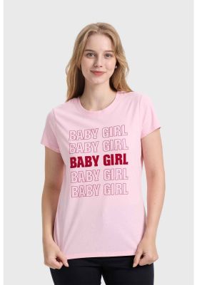 Polera Mujer Básica Print Rosado