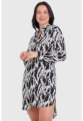 Imagen 2 del producto Blusa Camisera Long Fit Crudo