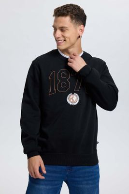 Polerón Hombre Bordado Negro