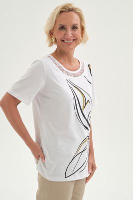 Imagen 2 del producto Polera Mujer Estampada Blanco