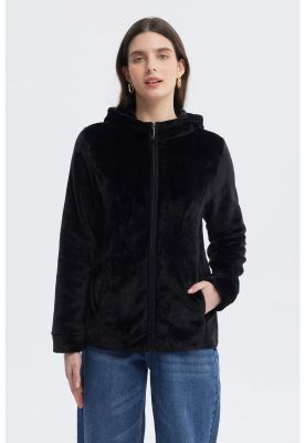 Imagen 1 del producto Polar Mujer Básico Plush Con Cierre Negro