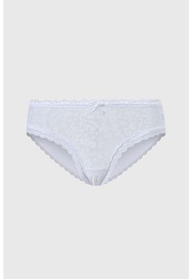 Imagen 1 del producto Calzón Mujer Bikini Detalle Encaje Blanco