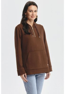 Imagen 2 del producto Polerón Mujer Canguro Textura Café