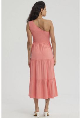 Imagen 2 del producto Vestido Mujer Hombro Asimétrico Coral