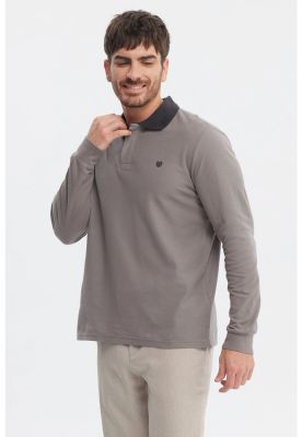Imagen 2 del producto Polera Hombre Cuello Contraste Gris - ll