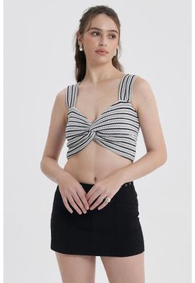 Imagen 1 del producto Polera Mujer Tejida Twist Gris Claro