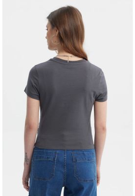 Imagen 2 del producto Polera Mujer Ajustado Gris Marengo