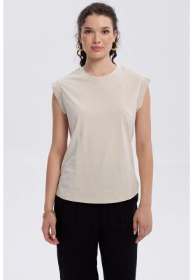 Polera Mujer Satín Arena