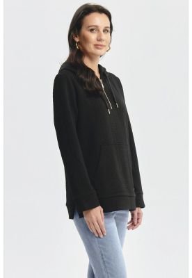 Imagen 2 del producto Polerón Mujer Canguro Textura Negro