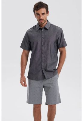 Camisa Hombre Lisa Negro