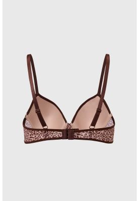 Imagen 2 del producto Sostén Mujer Push Up Animal Print Café