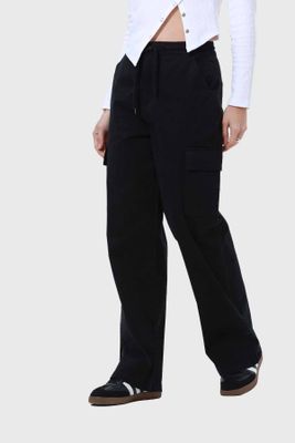 Pantalón Mujer Cargo Cordón Negro