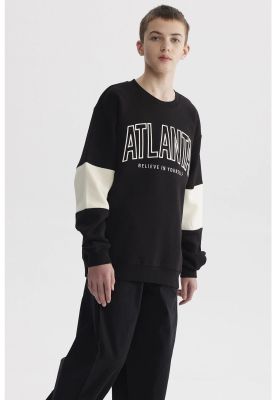 Imagen 2 del producto Polerón Niño College Franjas Negro