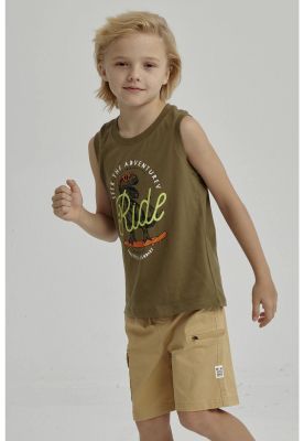 Imagen 2 del producto Polera Niño Print Verde Militar