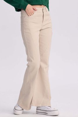 Imagen 2 del producto Jeans Mujer Flare Color Line Beige Claro