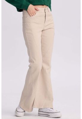 Imagen 2 del producto Jeans Mujer Flare Color Line Beige Claro