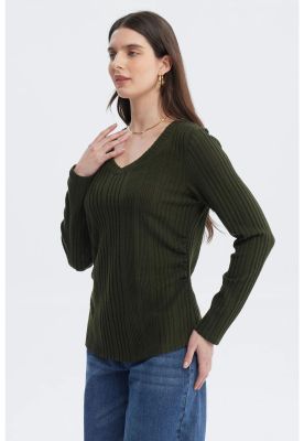 Imagen 2 del producto Polera Mujer Slim Verde Musgo