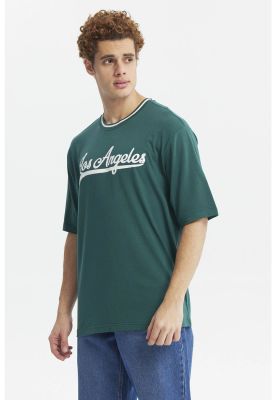 Imagen 2 del producto Polera Hombre Oversize Print City Verde