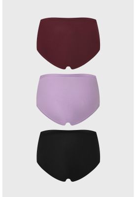 Imagen 2 del producto Calzón Mujer Tiro Alto Tripack Algodón Lila