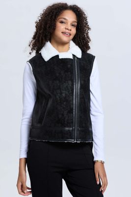 Imagen 2 del producto Chaqueta Mujer Efecto Cuero Bonded Negro