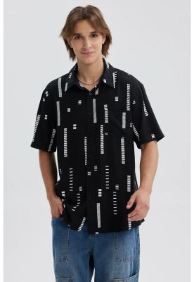 Camisa Hombre Full Print Negro VI