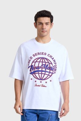 Imagen 1 del producto Polera Hombre Oversize Blanco