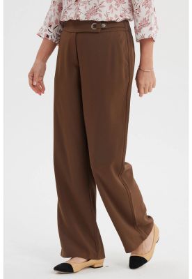 Imagen 2 del producto Pantalón Mujer Detalle Pretina Cafe