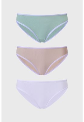 Imagen 1 del producto Calzón Mujer Tripack Bikini Liso Menta