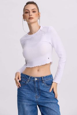 Imagen 2 del producto Sweater Mujer Crop Blanco