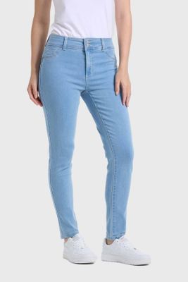 Jeans Mujer Skinny Jeny Push Up Celeste