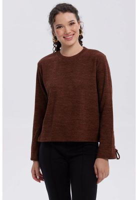 Imagen 1 del producto Sweater Mujer Mangas Café Oscuro