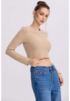 Imagen 2 del producto Sweater Mujer Crop Beige