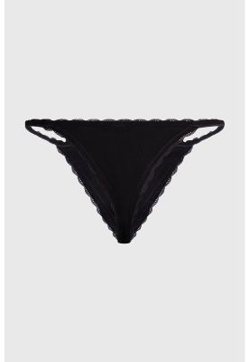 Imagen 1 del producto Calzón Mujer Colaless Tirante Encaje Negro