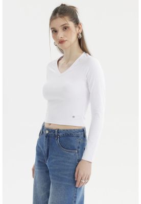 Imagen 2 del producto Polera Mujer Lisa Blanco - Vl