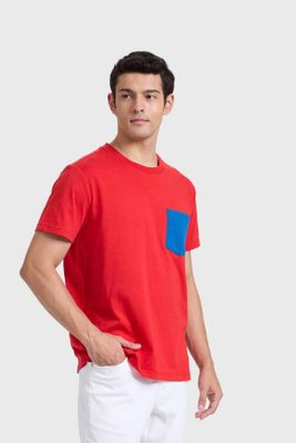 Imagen 2 del producto Polera Hombre Con Bolsillo Rojo