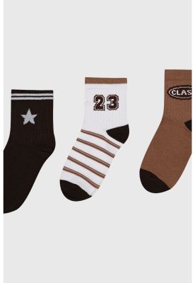 Imagen 2 del producto Calcetín Niña Tripack Café