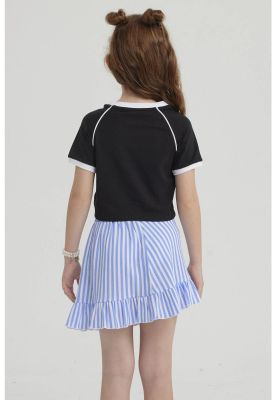 Imagen 2 del producto Polera Niña Rib Contraste Negro