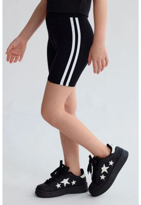 Imagen 2 del producto Calza Niña Biker Rayas Negro