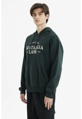 Imagen 2 del producto Polerón Hombre Hoodie Print Frontal Verde