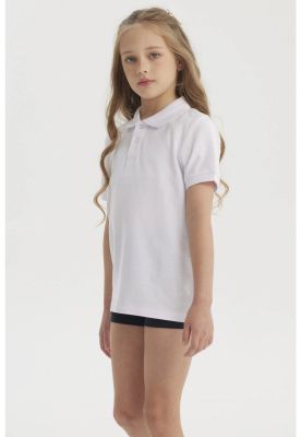 Imagen 2 del producto Polera Niña Piqué Blanco