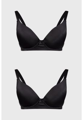 Sostén Mujer Bipack Copa Support Liso Negro