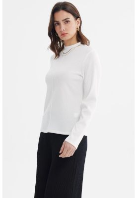 Imagen 2 del producto Polera Mujer Rib Lisa Crudo - ll