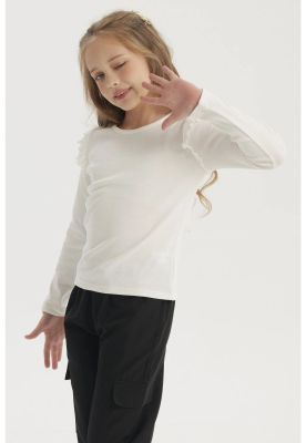 Imagen 2 del producto Polera Niña Teen Con Vuelos Crudo