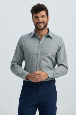 Imagen 1 del producto Camisa Hombre Lisa Gris