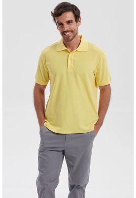 Polera Hombre Piqué Básica Lisa Amarillo - ll