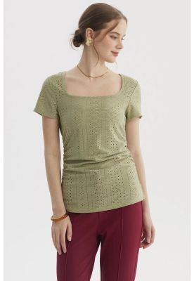 Imagen 1 del producto Polera Mujer Escote Cuadrado Verde- lll